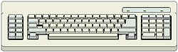 Keyboard with function keys on the left